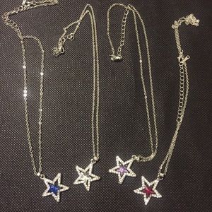 ⭐️ Lovey Jeweled Star Necklace Available In A Variety Of Colors ⭐️